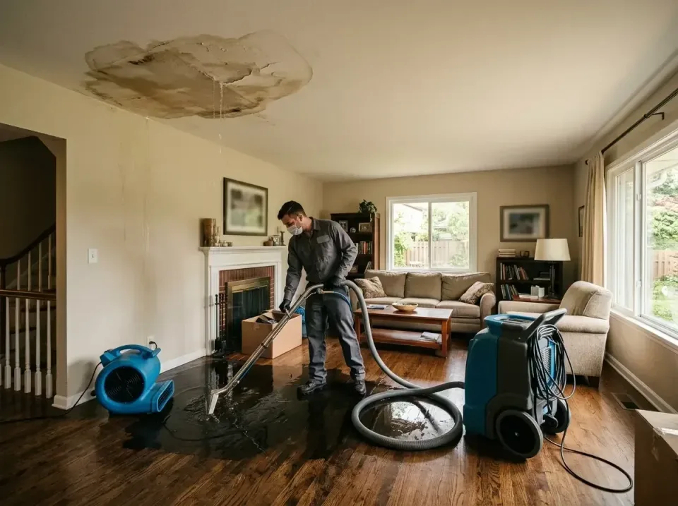 attic-pipe-burst-ceiling-drip-008 — frequently asked questions, Water Damage Restoration & Carpet Care in Vernon Hills, IL